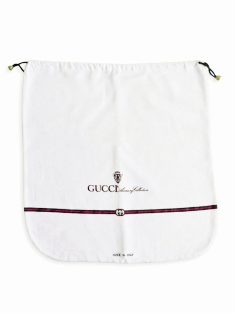 Gucci Large White Wool Drawstring Dust Bag